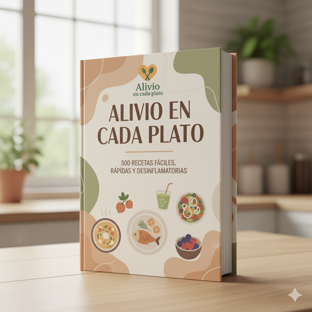 Alivio en Cada Plato – 500 Recetas Saludables + 15 Bonos Exclusivos